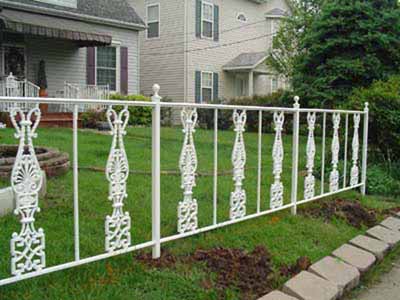 Garden fence with custom castings